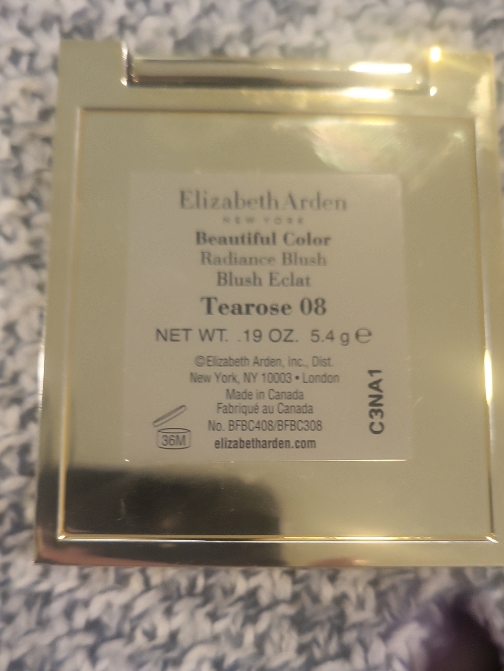 Elizabeth Arden Boxed Beautiful Gold Case Radiance Blush Mirror And Brush - Picture 7 of 9